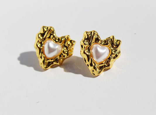 Golden Heart Earrings