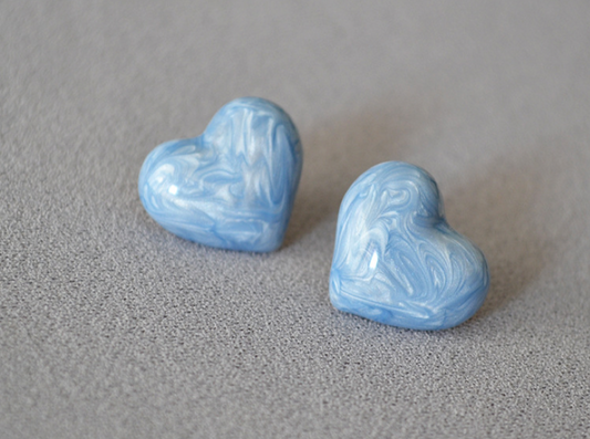 Blue Heart Earring