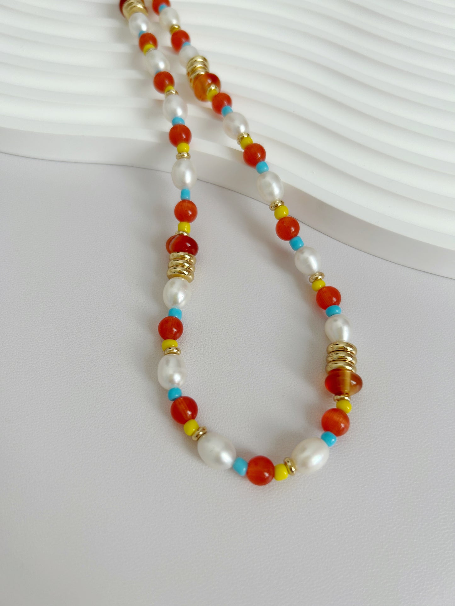 Colorful Summer Pearl Necklace